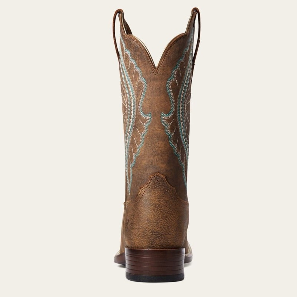 NEW Ariat PrimeTime Womens Western Boots Tack Room Brown Leather Size 9 B - Picture 4 of 14